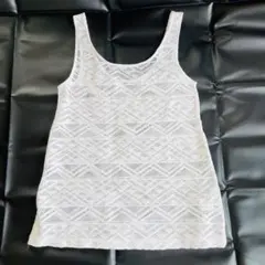 H&M レース タンクトップ ホワイト S