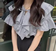 GRL ストライプ トップス