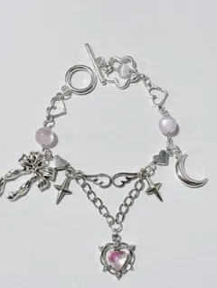 ハンドメイド ビーズブレスレット y2k フェアリーグランジ ウィッシュコア