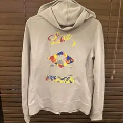 ルースイソンブラ　グレー グラフィックプリント フード付きパーカー L