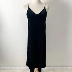 ユニクロ ベロアキャミソールワンピース ブラック Sサイズ