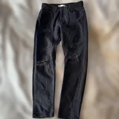ZARAブラックダメージスキニーデニム