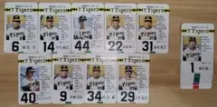 タカラのプロ野球ゲーム用カード昭和56年阪神タイガース竹之内雅史