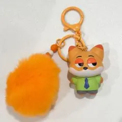 ズートピア　ニック キーホルダー ファー付き　アミューズメント　ディズニー
