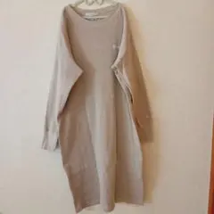 サマンサモスモスGERRYベージュ 長袖カットソーワンピース