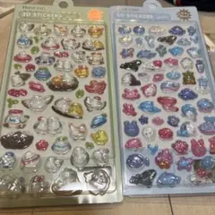 3Dステッカー 動物・キャラクター 2セット