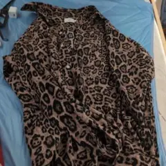 レオパード柄 長袖カーディガン