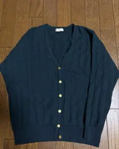 Burberry バーバリー　カーディガン　金ボタン　刺繍　グリーン 深緑色のサムネイル
