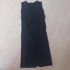 クラシカルエルフ　ブラック ノースリーブ Vネック ロングワンピース