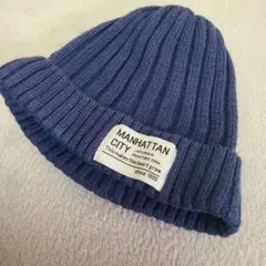 MANHATTAN CITY ニット帽 ネイビー 54-56cm　綿100%