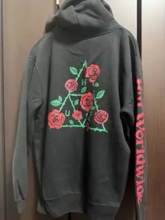HUF パーカー M トライアングル薔薇デザイン