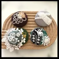 刺繍ブローチ ブローチ