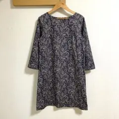 Harriss ハリス リバティ ペイズリー７分袖ワンピース膝丈 Sサイズのサムネイル