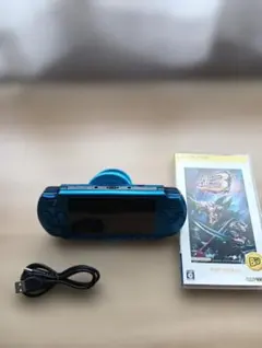 動作確認済 SONY PSP3000 本体 ソフト1本付き バイブラントブルー