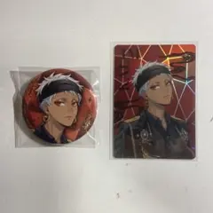 ツイステ カリム ブレイジングジュエル 缶バッジ オーロラカード セット