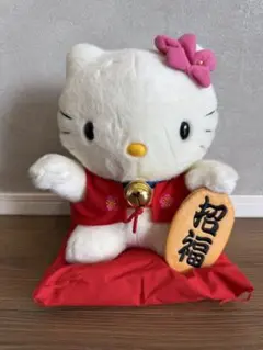 ☆超レア☆ ハローキティ ぬいぐるみ 千万両 招き猫 ゴールド きてぃ