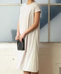 Ray BEAMSノースリーブ ワンピース ブルー