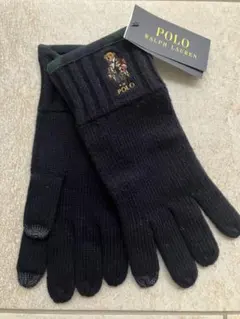 Polo Ralph Lauren ネイビーニット手袋　スマホ操作対応