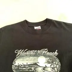 anvil アンビル ハワイ ワイキキビーチTシャツレディースM 黒Y2KチビTのサムネイル
