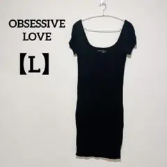 OBSESSIVE LOVE 黒 ミニワンピース【L】