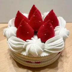 いちごのショートケーキ フェルトおままごと - メルカリ