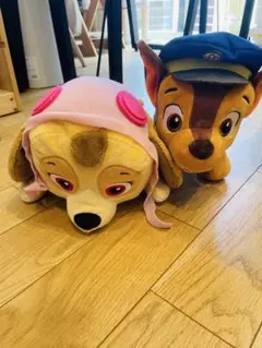 パウパトロール　スカイとチェイスぬいぐるみセット