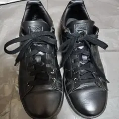 アディダス　黒　皮　スニーカー
