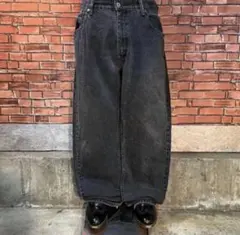 usa古着 LEVI'S 505 ブラックデニムパンツ アメカジ ルーズ 38