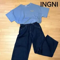 INGNI オーバーサイズ Tシャツ ブルー