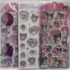 マイメロ & クロミ ❤︎ ウォーターイン・すりガラス風・ドロップジェリーシール
