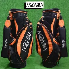 HONMA GOLF/ホンマ ゴルフ キャディバッグ9型【黒×オレンジ】美品！のサムネイル