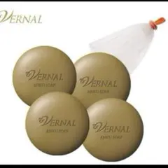 VERNAL 石鹸 90g 4個入り 泡立てネット付き