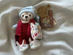 【タグ付き】2009年に購入。ダッフィー　パジャマ　ぬいぐるみバッジ