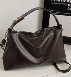 残り1点⚠️ZARAジャンル海外ブランド 2wayショルダーバッグ 上品 焦茶色