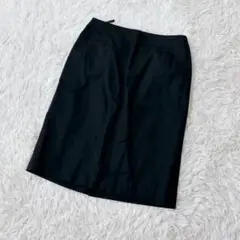 【c4901】✨美品✨膝丈スカート　タイト　ブラック　ビジネス