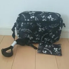 新品未使用 ディズニー ミッキー ショルダーバッグ ミニポーチ 2点セット 黒