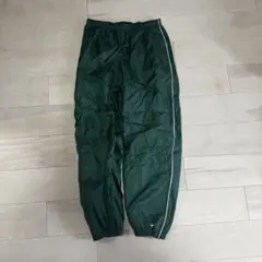 00s NIKE ナイロンパンツ　グリーン　裾スウォッシュ L