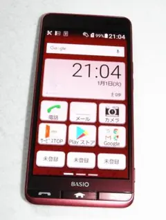 美品 京セラ かんたんスマホ BASIO4 KYV47 au ワインレッド - メルカリ