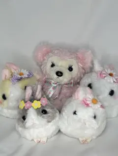 ぬいぐるみ まとめ売り うさぎ くま パステルカラー 春