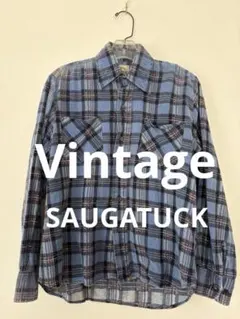 80's ヴィンテージ SAUGATUCK 　　　　 プリントネルシャツ