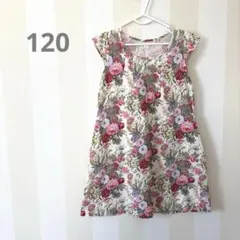 ユニクロ♡UT 花柄 フレンチスリーブ ワンピース 120cm