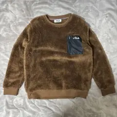 FILA フリース トレーナー ブラウン