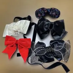 リボンヘアアクセサリー　バレッタ5個セット