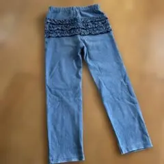 プティマイン　デニムフリルウエストパンツ　サイズ表記110