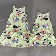 H&M ミッキー・ミニー ノースリーブワンピース 2点セット 120/100