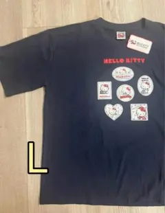 サンリオ ハローキティ 50周年 Tシャツ 半袖 ネイビー L