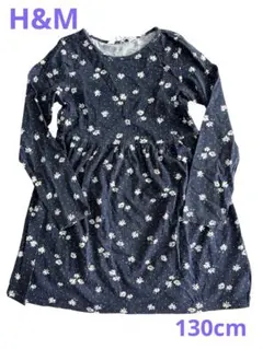 H&M 花柄　長袖ワンピース　120cm 130cm