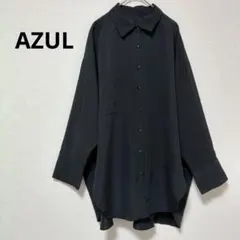 アズールバイマウジー ブラック ドルマンスリーブ シャツ オーバーサイズ