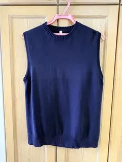 良品計画　ネイビー ノースリーブベスト Mサイズ