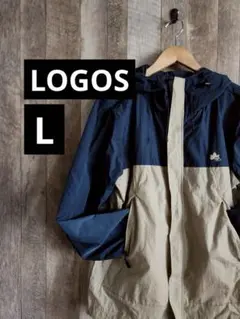LOGOS ネイビー ベージュ マウンテンパーカー L